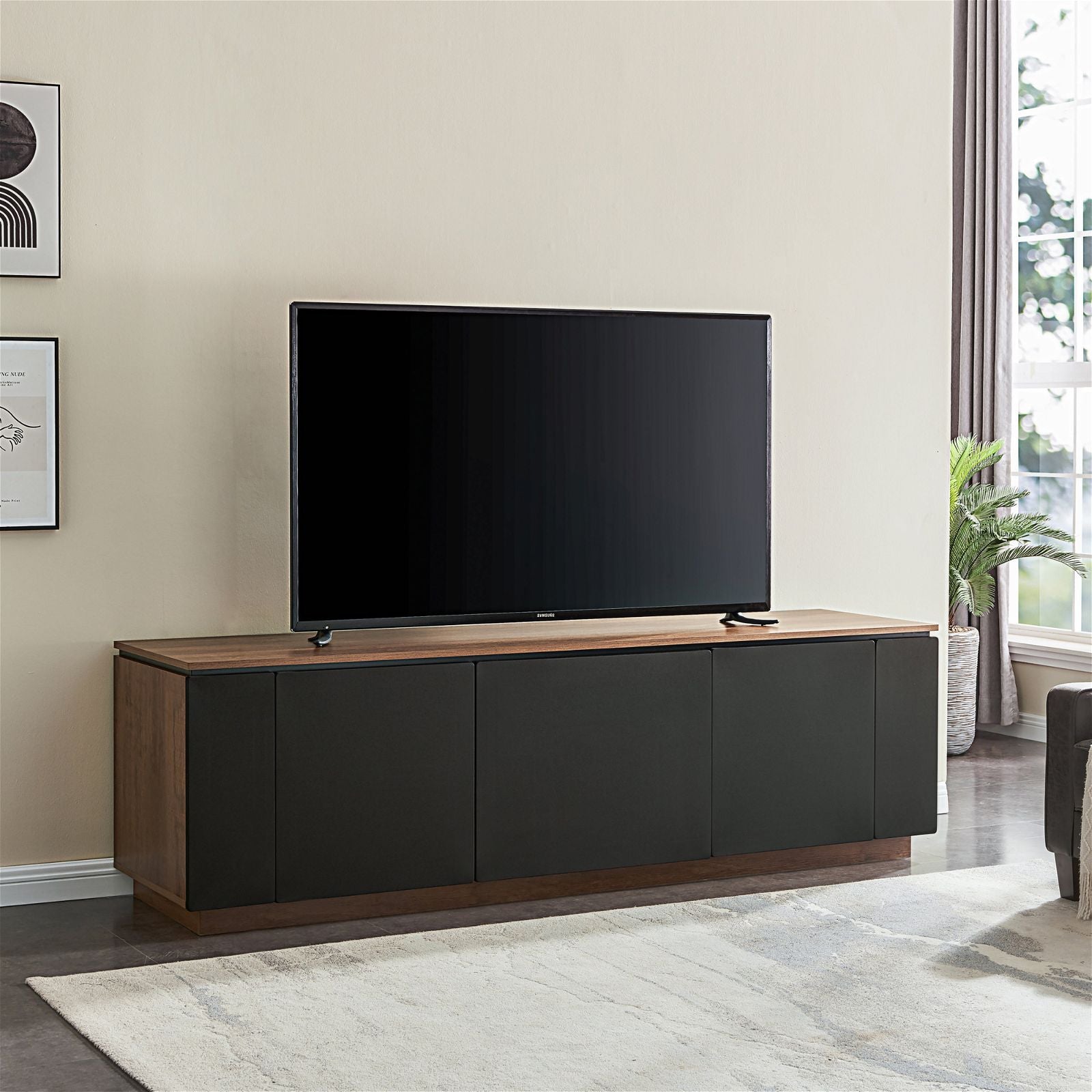 Tauris Hollywood 2250DO TV Stand Entertainment Center - Modern Media Console for Living Room, Home Theater & Gaming Setup