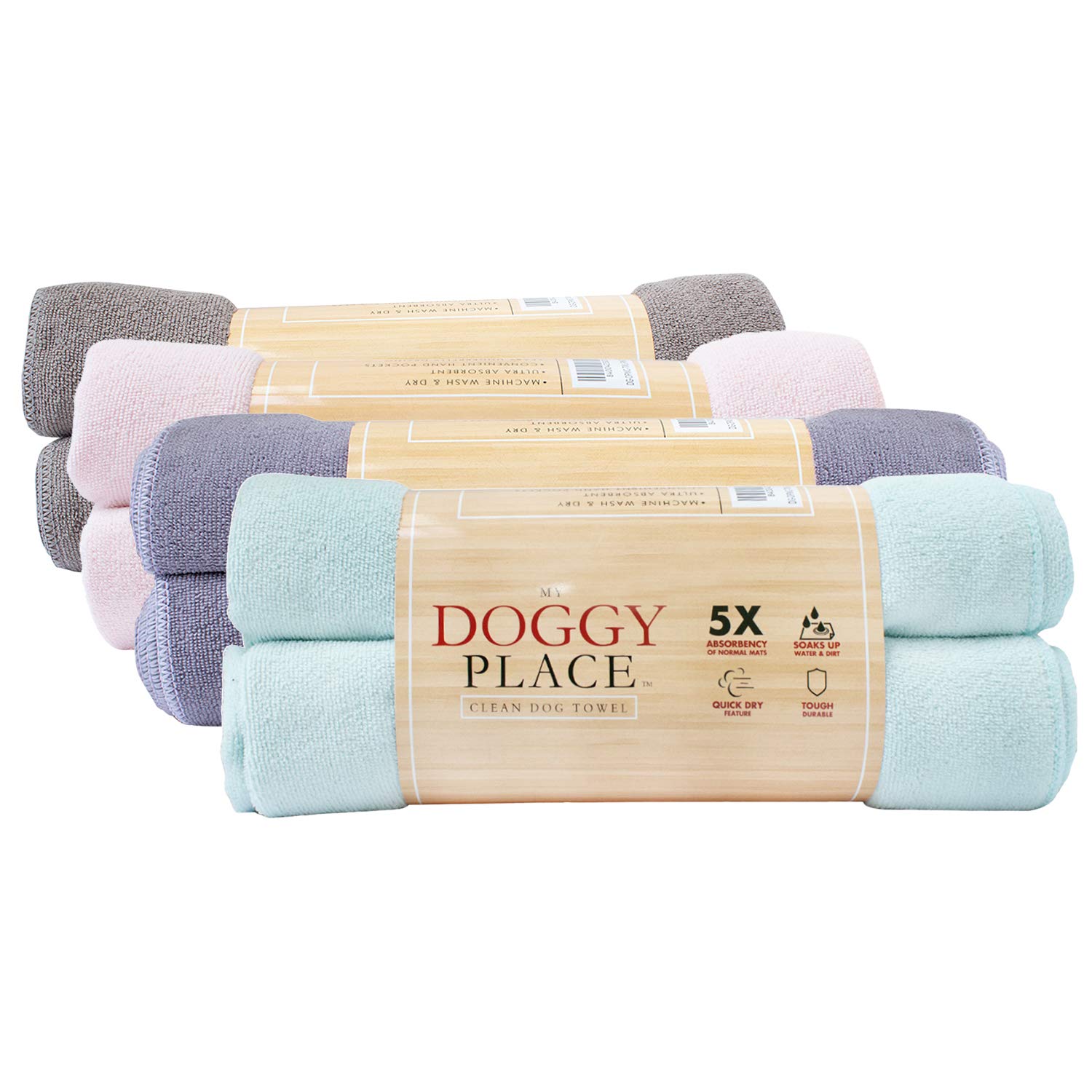 **My Doggy Place - Super Absorbent Microfiber Dog Towel for Bathing & Drying - Quick Dry, Washer Safe - Perfect for Grooming, Travel & Post-Swim Care**
