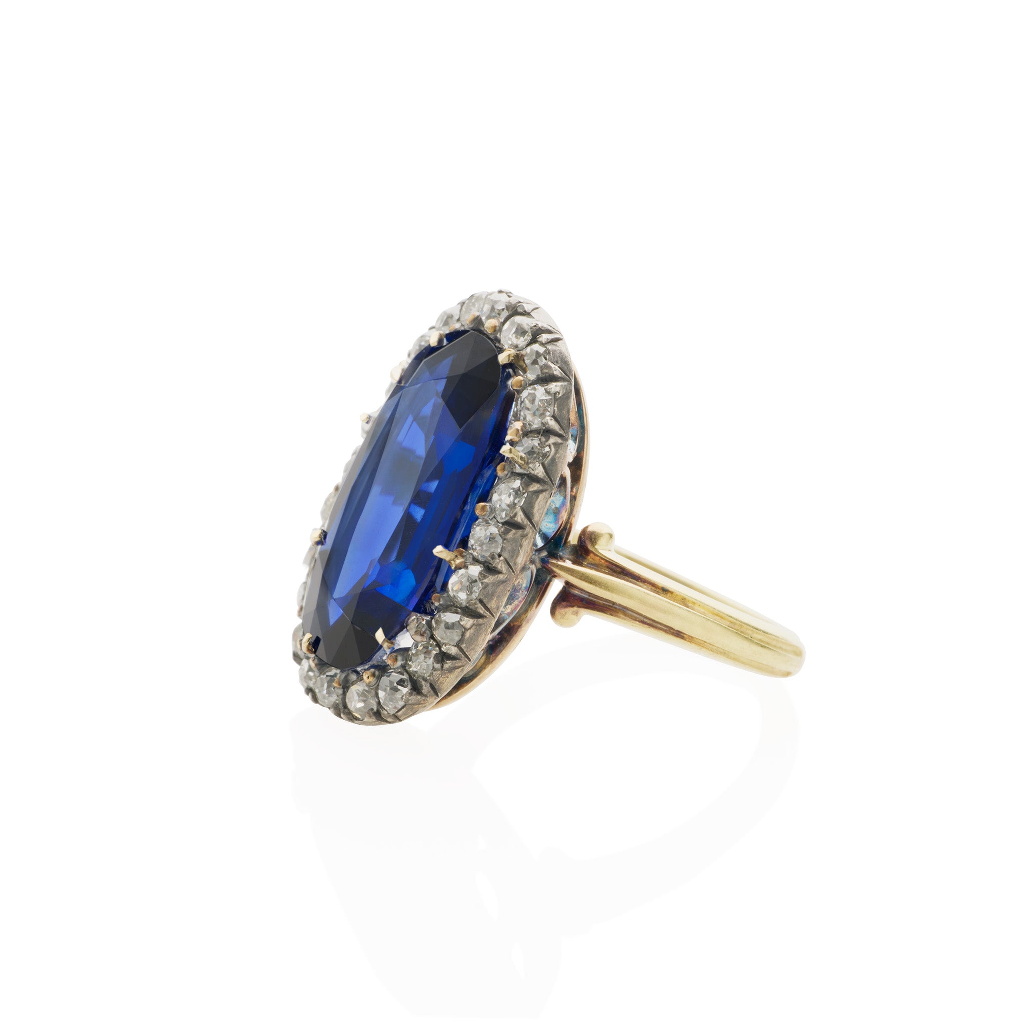Vintage AGL Burma No Heat Sapphire & Diamond Ring – Elegant Jewelry for Weddings, Anniversaries & Special Occasions