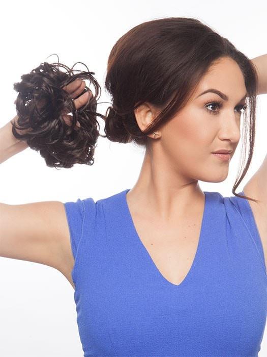 Fun Bun Synthetic Hair Wrap - Perfect for Women's Hairstyles, Quick & Easy Updos for Work, Parties & Everyday Wear