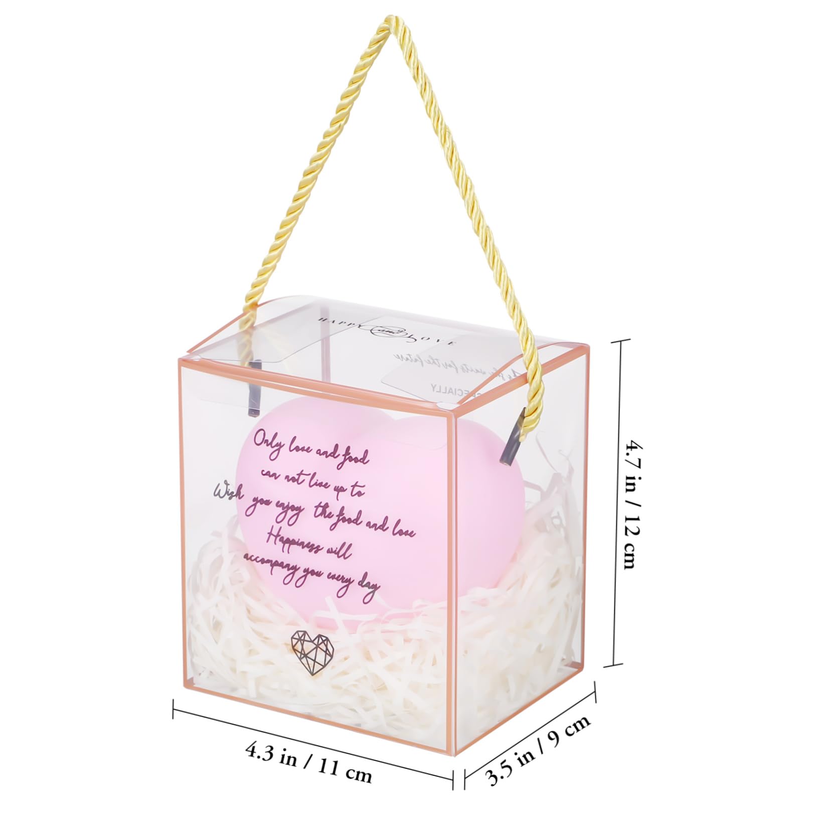 Toddmomy Heart Shaped LED Night Light - Cute Romantic Cube Lamp for Girls Bedroom, Nursery, Kids Room Decor - Perfect for Valentine's Day, Birthday Gifts & Bedside Lighting