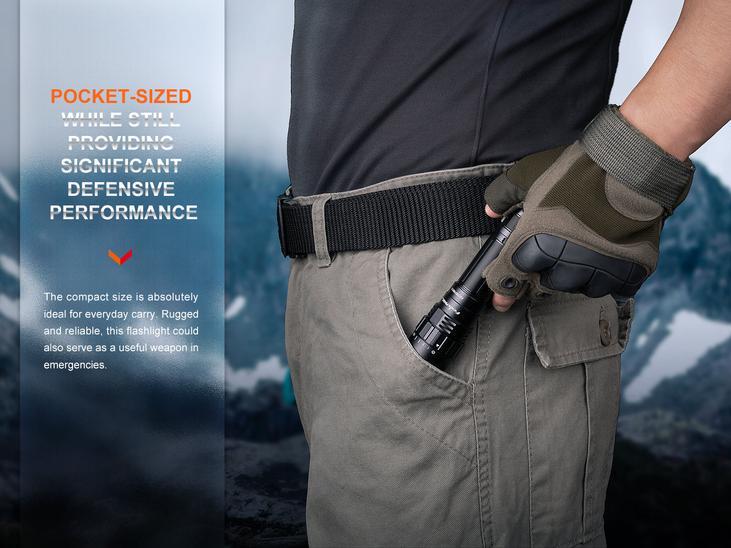 Fenix PD40R V3 Rechargeable Flashlight - 2000 Lumens, USB-C Charging, IP68 Waterproof Tactical Flashlight for Camping, Hiking, Emergency & Outdoor Adventures