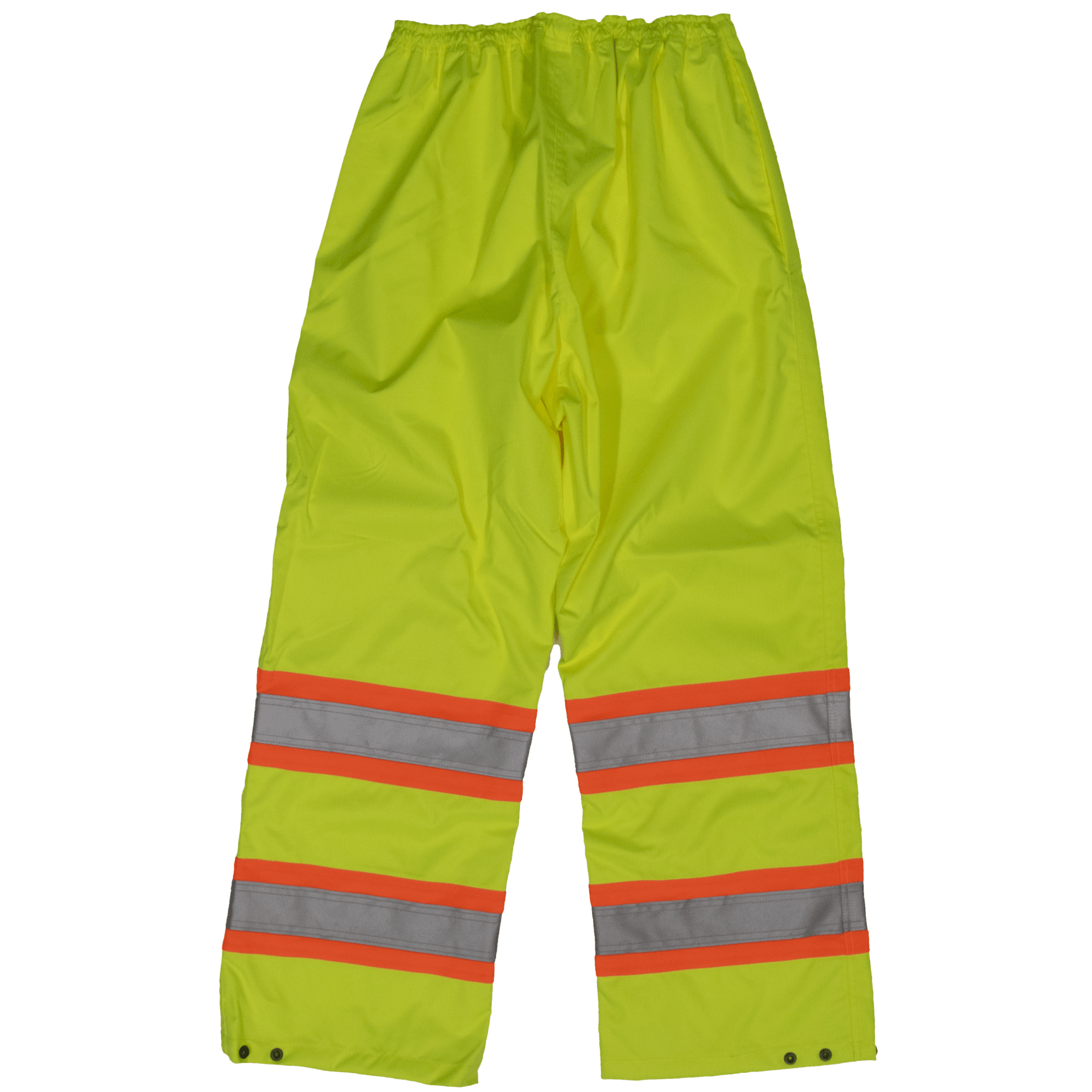 High Visibility Safety Rain Pants Green 2XL - Waterproof Work Pants for Construction, Road Workers & Outdoor Activities