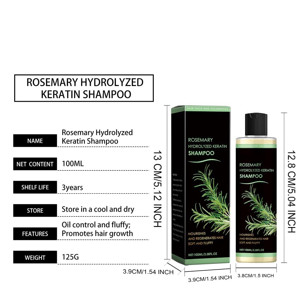 Hydrolyzed Keratin Hair Growth Shampoo for Women & Men - Natural Thickening & Strengthening Formula for Weak, Brittle Hair (1 Pack) | Daily Hair Care for Fuller, Healthier Locks