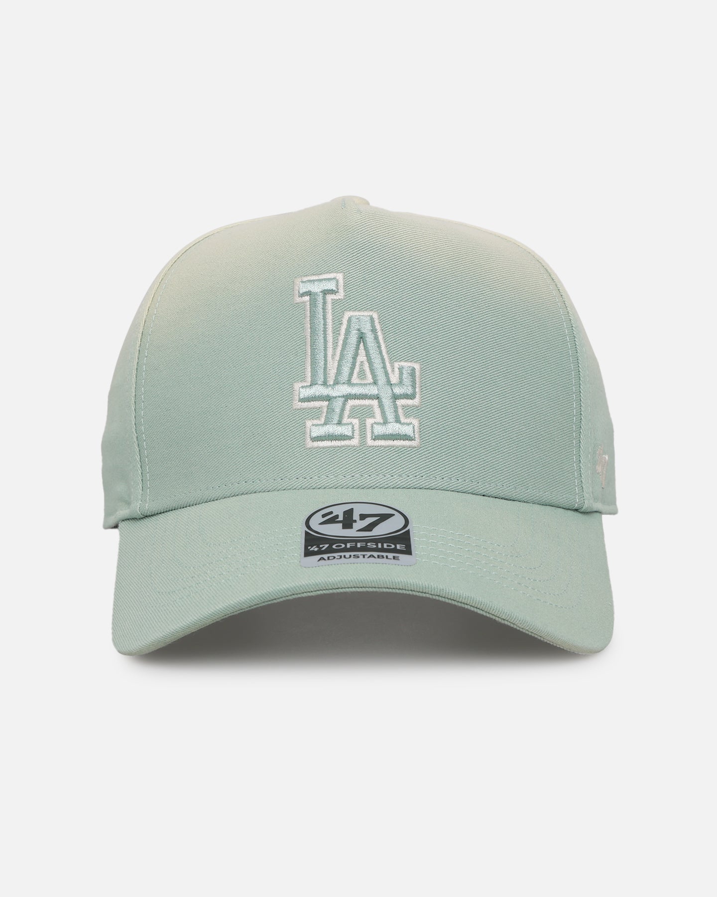 47 Brand Los Angeles Dodgers 'Sunbleach' 47 Offside Snapback Hat - Adjustable Eucalyptus Green Baseball Cap for Men & Women - Perfect for Game Day, Streetwear & Casual Outfits