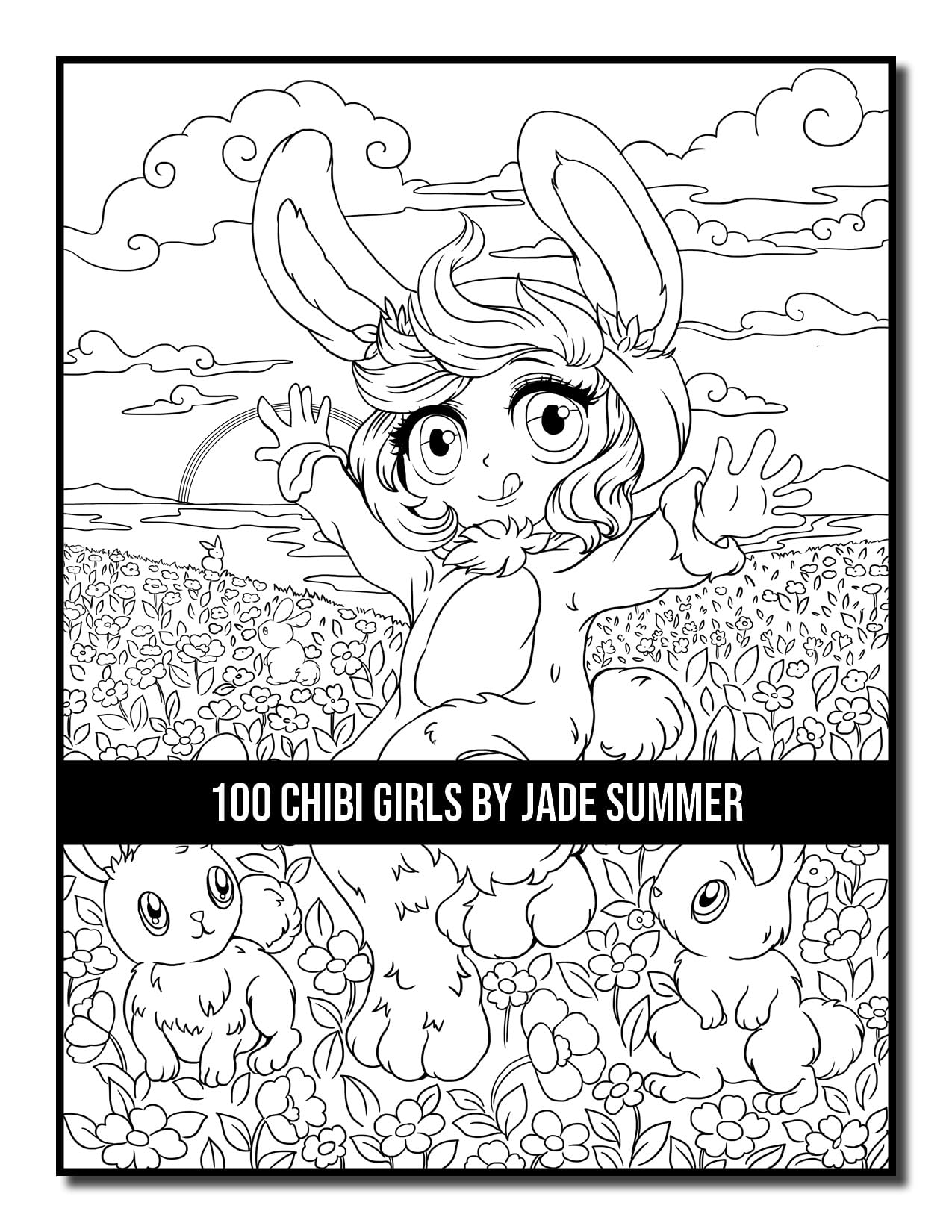 100 Chibi Girls: Cute & Fantasy Adult Coloring Book with Horror & Christmas Themes - Perfect for Stress Relief, Gifts & Creative Relaxation