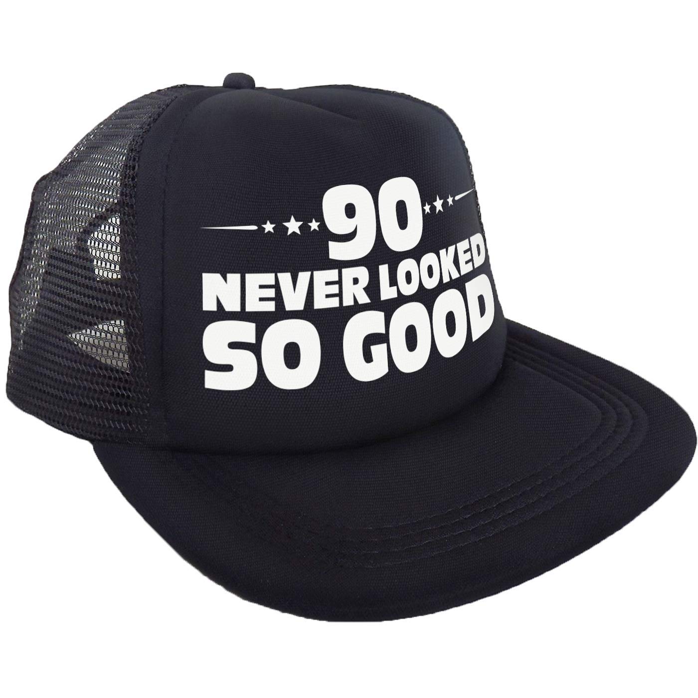 90 Never Looked So Good Birthday Hat - Funny 90th Birthday Party Supplies & Decorations for Women & Men - Perfect for 90th Birthday Celebrations, Milestone Parties & Senior Citizen Events