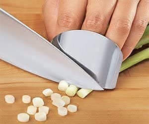 Stainless Steel Finger Guard for Cutting Vegetables - Safe Knife Protector for Kitchen, Pack of 2 | Perfect for Slicing, Chopping & Food Prep