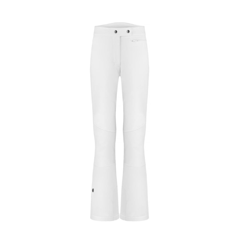 Women's White Stretch Ski Pants - Waterproof Winter Snow Pants for Skiing, Snowboarding & Outdoor Activities