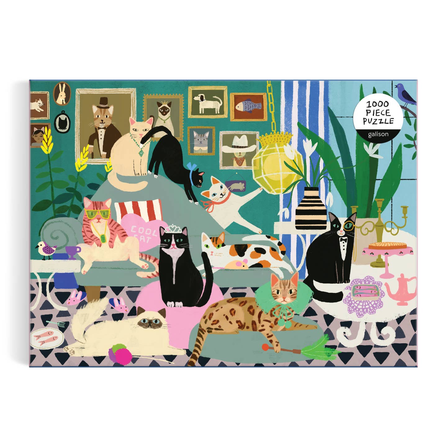 Glamour Cats 1000 Piece Jigsaw Puzzle - Fun Family Activity & Home Decor for Puzzle Lovers