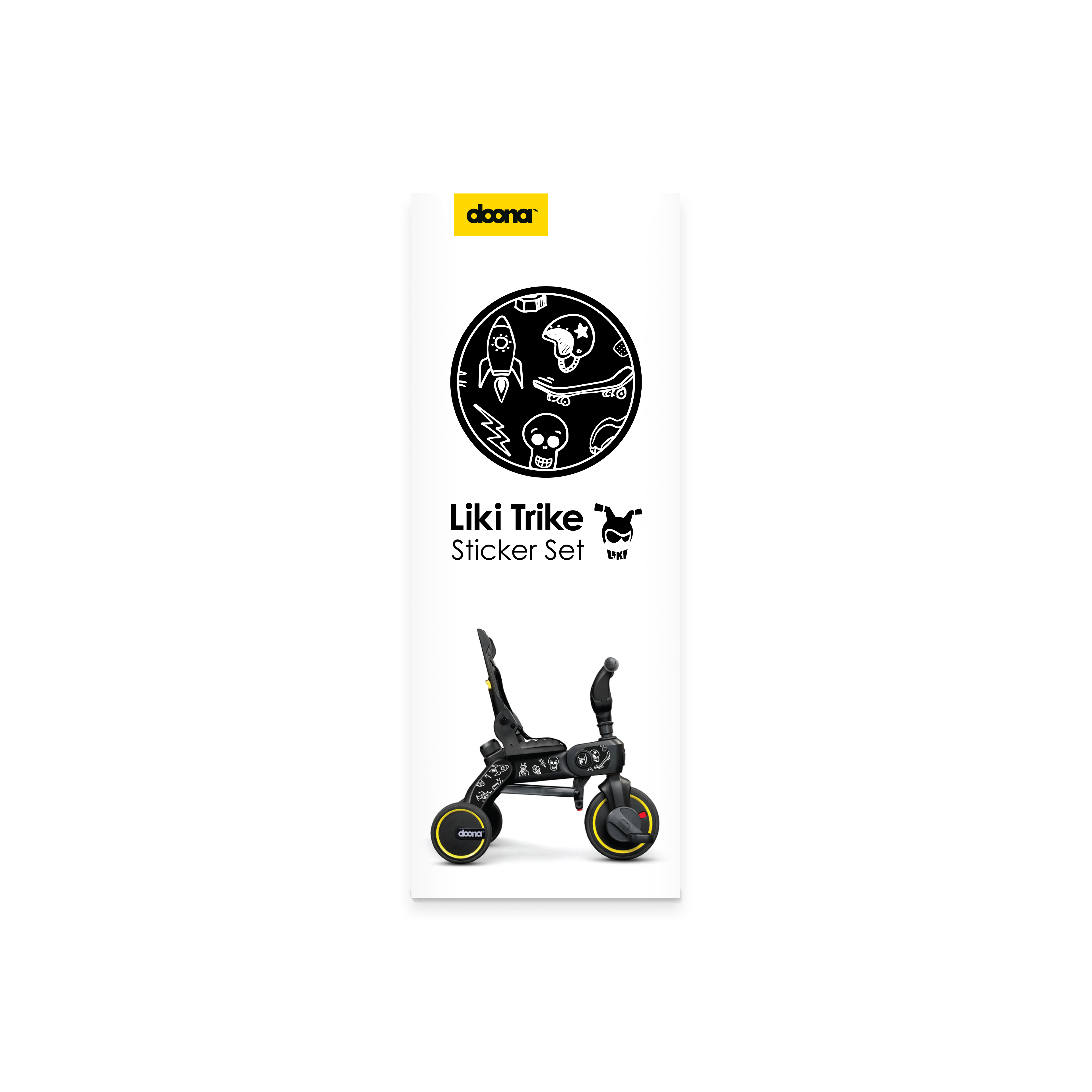Doona Liki Trike Stickers - Decorative Vinyl Decals for Baby Stroller & Trike - Perfect for Personalizing Kids' Ride-On Toys, Strollers, and Tricycles - Indoor & Outdoor Use