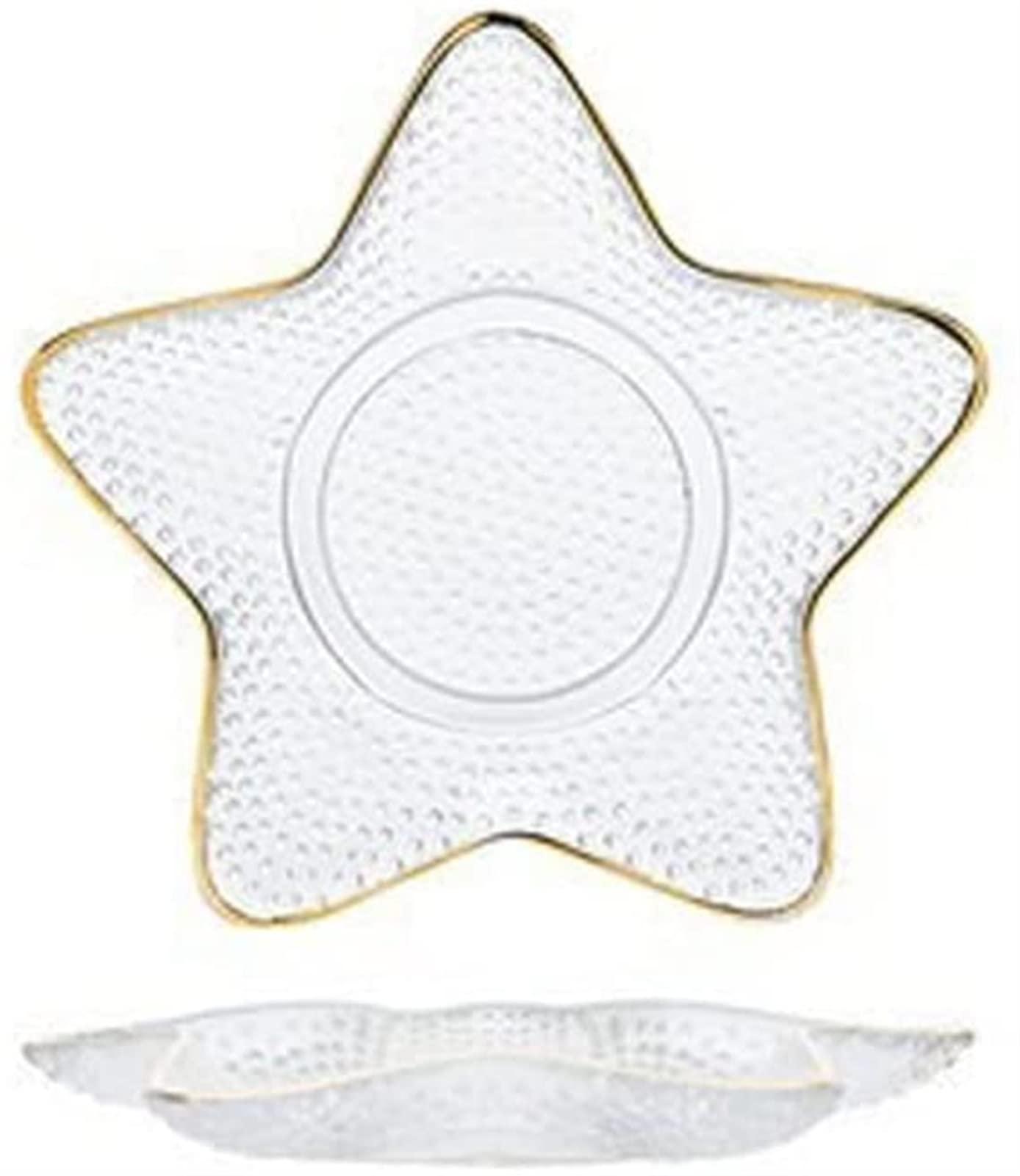 Elegant Transparent Glass Fruit Plate - Versatile Serving Tray for Candy, Sushi, Salad, Desserts | Perfect for Parties, Home Decor & Dinnerware | Durable Phnom Penh Style Ocean-Themed Decorative Dish