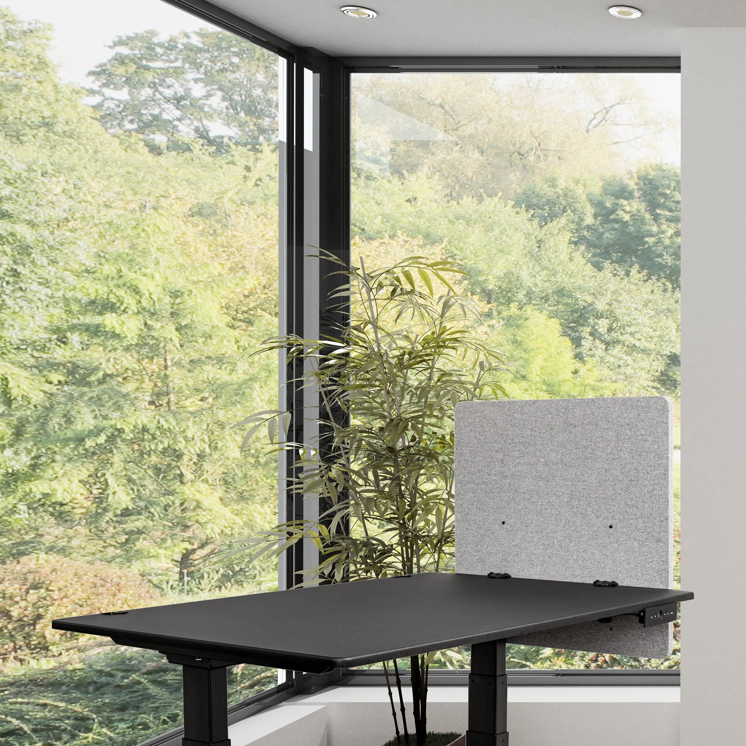 Refocus Clamp-On Acoustic Desk Divider Privacy Panel - 23.6