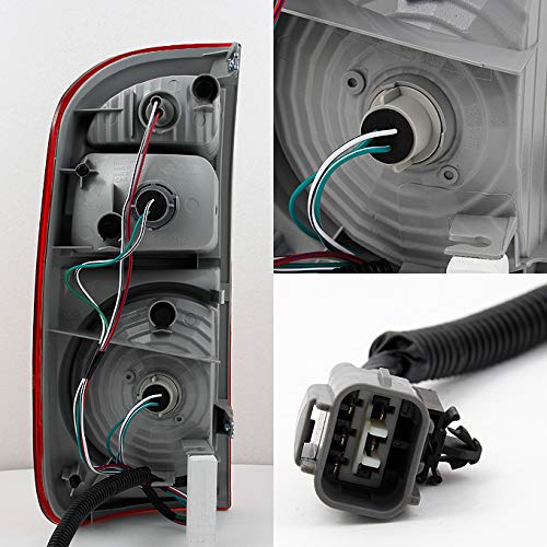 AKKON Dark Red LED Tail Lights Replacement for Toyota Tundra 4-Door Double Cab - Left & Right Pair Set | Durable, Weatherproof & Easy Installation for Enhanced Night Visibility & Style