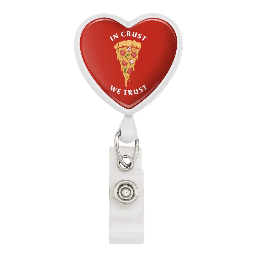 Funny Pizza Lanyard - Retractable ID Badge Holder for Work & Events