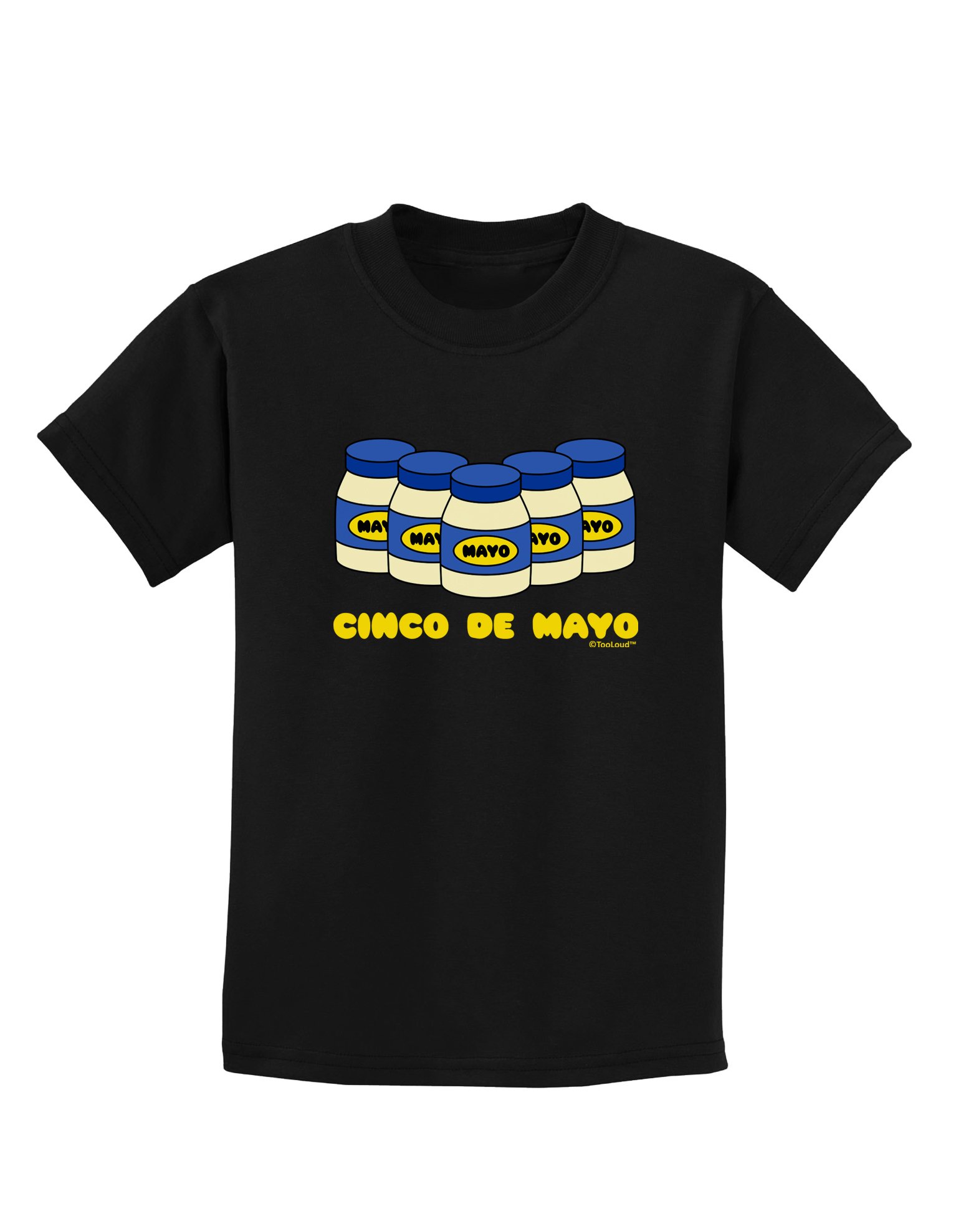 TOOLOUD Cinco de Mayo Kids Dark T-Shirt - 5 de Mayo Celebration Tee for Boys & Girls - Perfect for Mexican Independence Day Parties & School Events