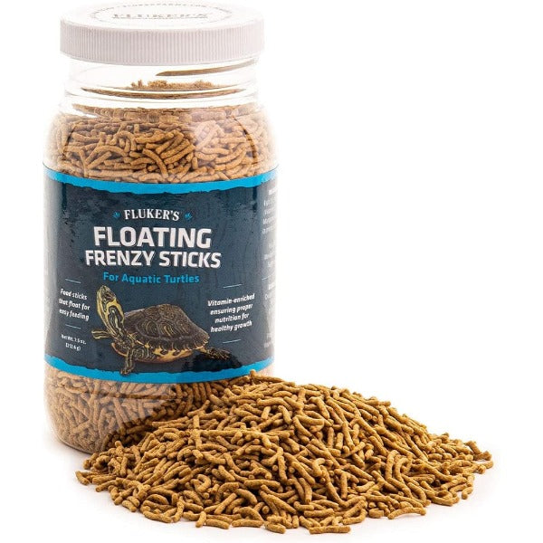 Fluker's Floating Frenzy Sticks for Aquatic Turtles - Nutritious Turtle Food for Red-Eared Sliders & Water Turtles - Perfect for Feeding Time & Aquatic Pet Care