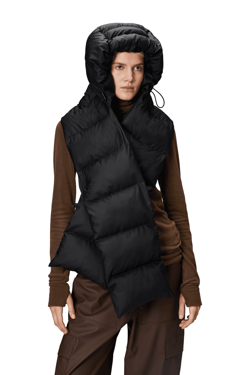 Rains Alta Vision Puffer Hood W3T3 - Waterproof Winter Jacket for Men & Women | Warm Insulated Coat for Outdoor Activities, Hiking & Snow Sports