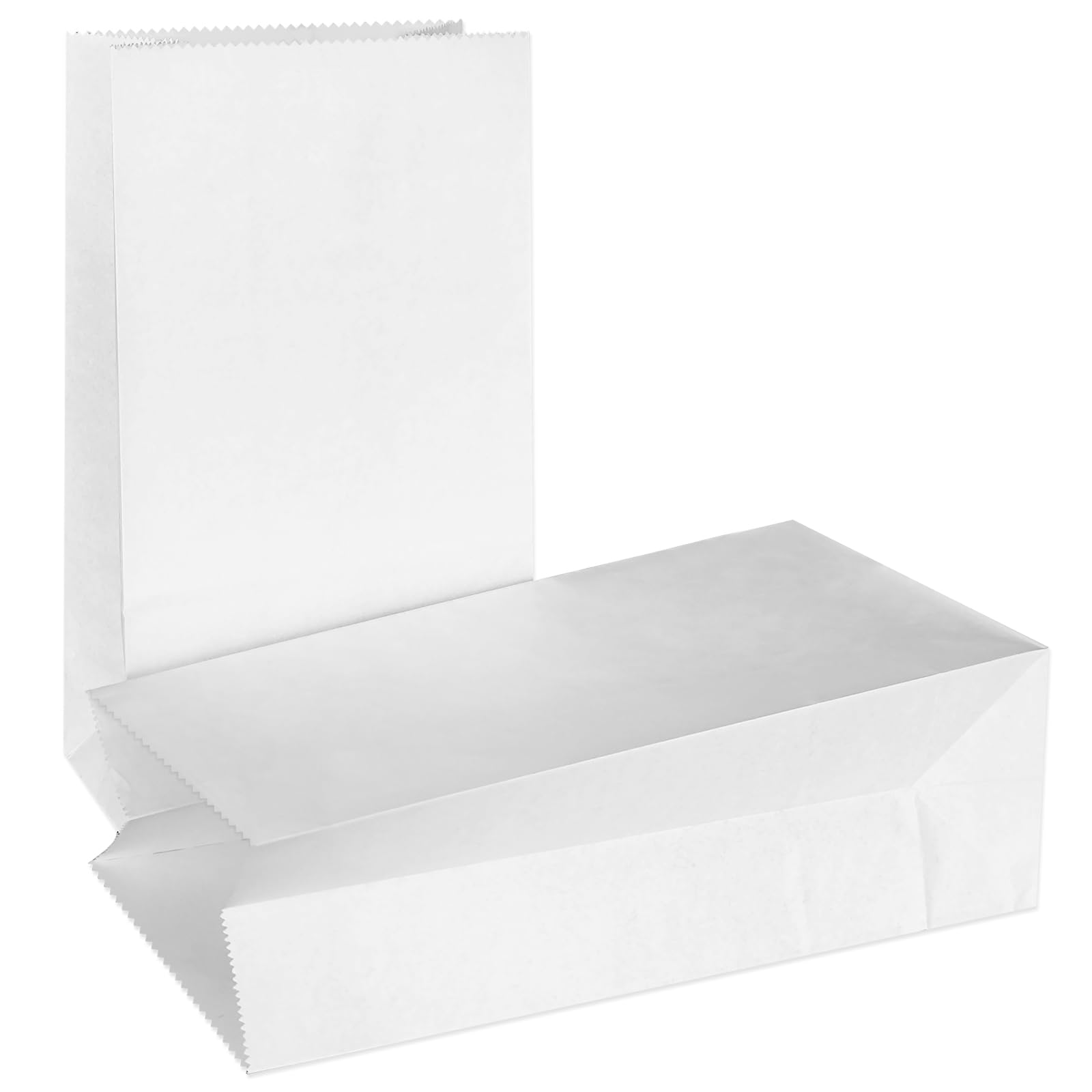 KEYYOOMY 24-Pack Small White Paper Bags - 9.4 x 5.1 x 3.1 Inch Eco-Friendly Party Favor Bags for Weddings, Baby Showers & Birthday Events - Perfect for Treats, Gifts & Lunches