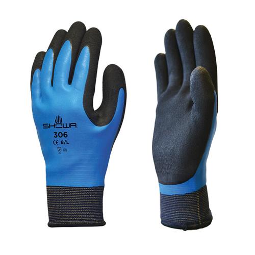 Showa Atlas 306 Latex Foam Grip Fully Dipped Gloves - Heavy Duty Work Gloves for Gardening, Construction & Automotive Repair - Non-Slip, Durable & Comfortable Safety Gloves for Men & Women