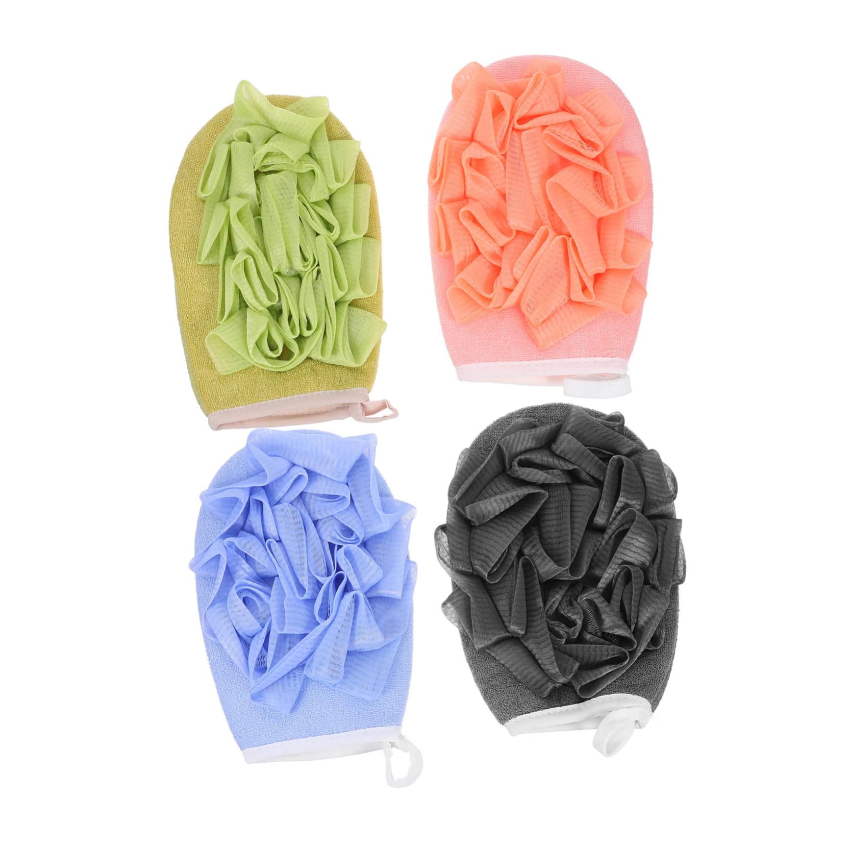 Korean Back Scrubber Ball - 4pcs Viscose Bath Mitt for Deep Exfoliation & Shower Use