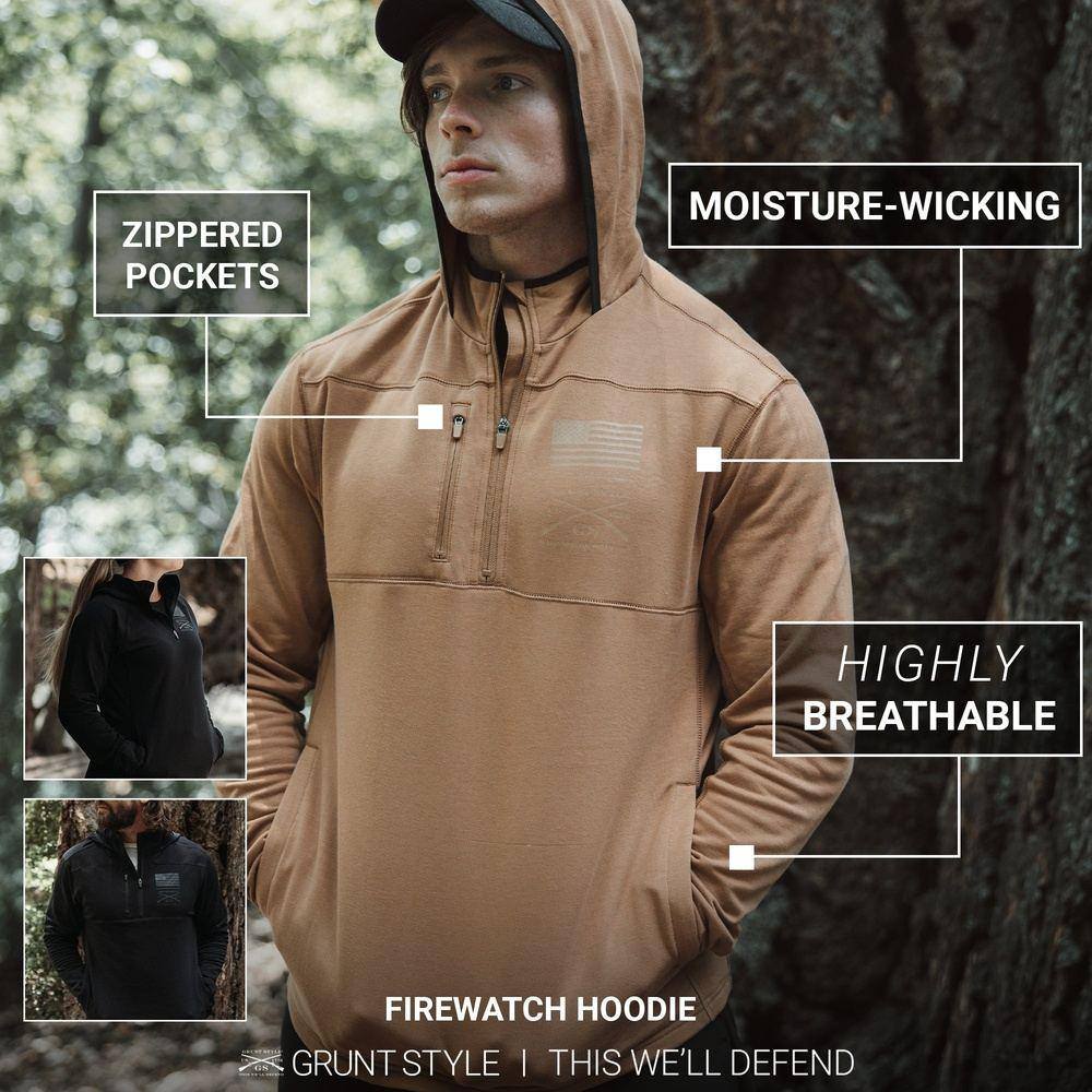Men's Firewatch Hoodie - Black | Comfortable & Stylish Pullover for Outdoor Adventures & Casual Wear