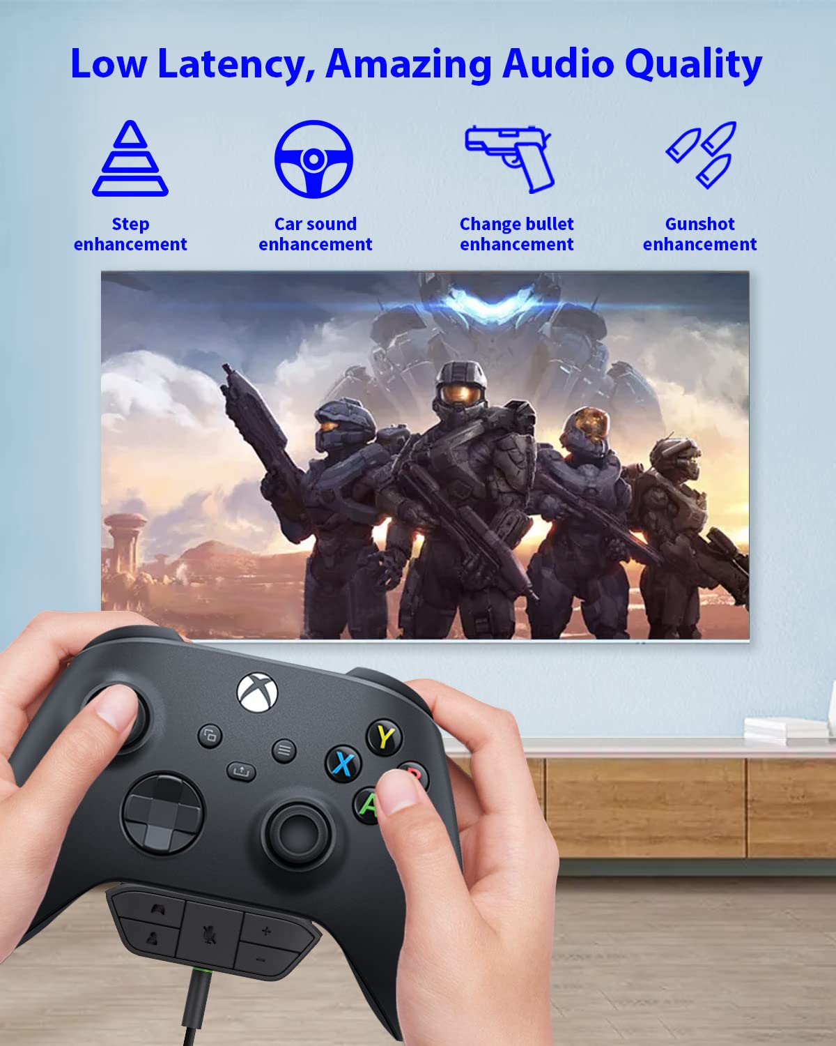 Xbox Headset Adapter for Xbox One, One S, One X, Elite 1, Elite 2, Series S & Series X Controllers - Stereo Game Audio & Voice Chat Adapter - Perfect for Gaming, Streaming & Online Multiplayer Sessions