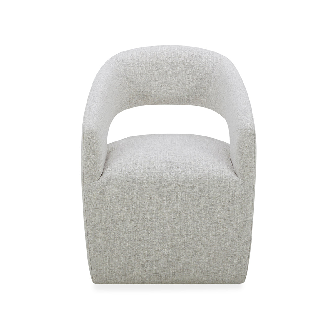 Nathan Upholstered Dining Chair - Modern Comfortable Kitchen Chairs with Padded Seat & Sturdy Wooden Legs - Perfect for Dining Room, Breakfast Nook, and Home Office