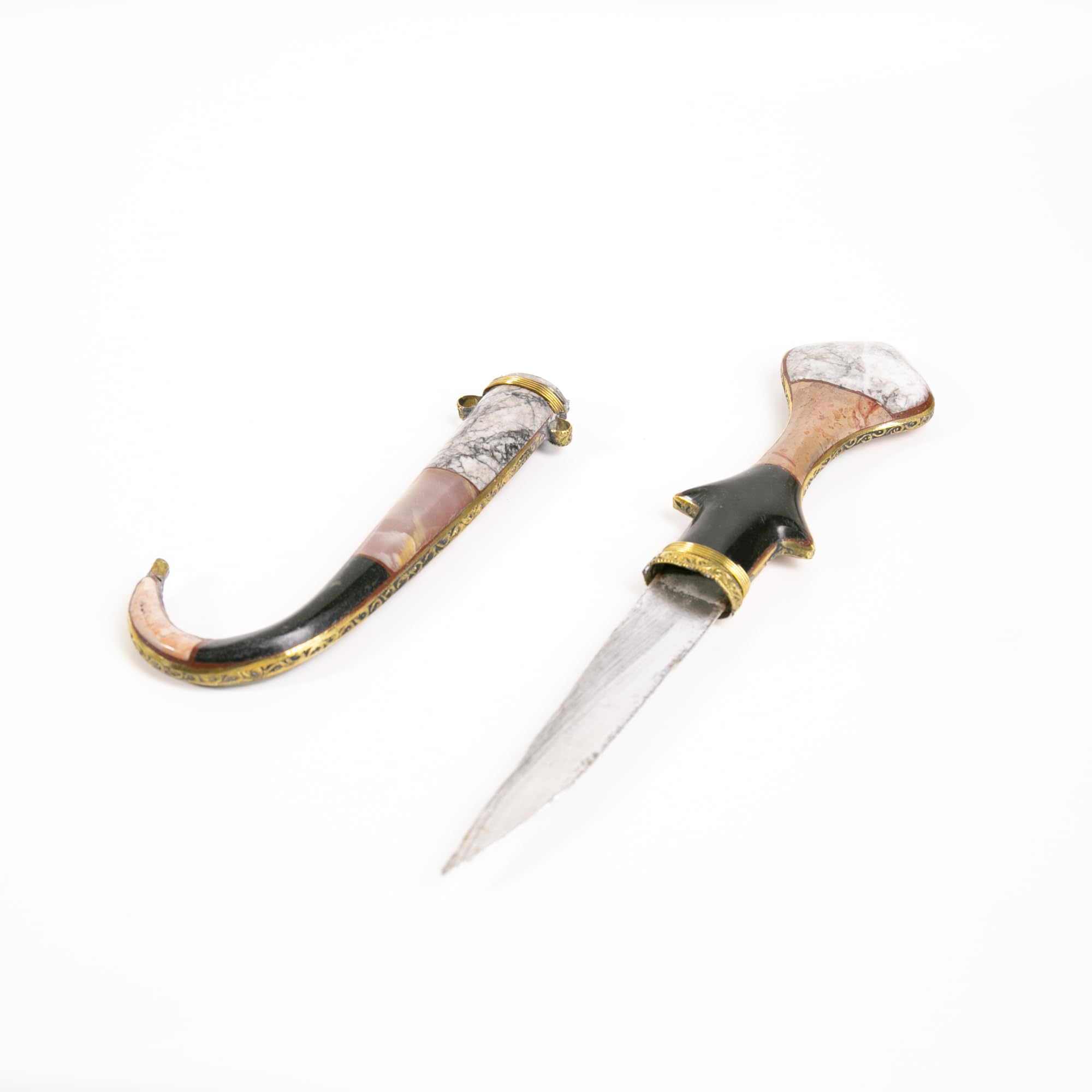 Authentic Handmade Moroccan Islamic Arabic Jambiya Dagger Knife - Traditional Koumya Gift for Collectors, Cultural Events & Home Decor
