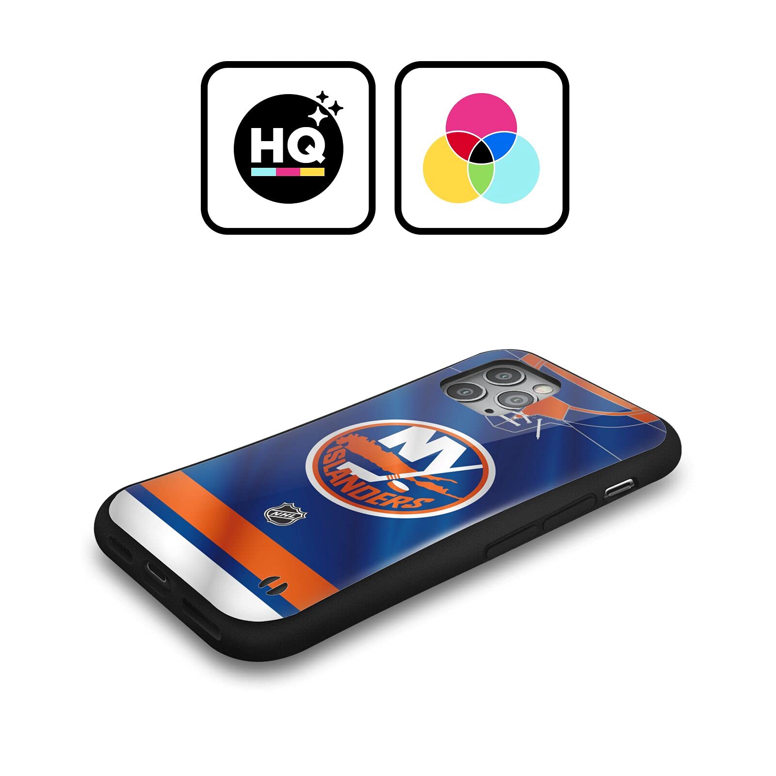 Officially Licensed NHL New York Islanders Jersey Hybrid Phone Case - Compatible with Apple iPhone 12 & iPhone 12 Pro - Durable Protective Cover for Hockey Fans & Sports Enthusiasts