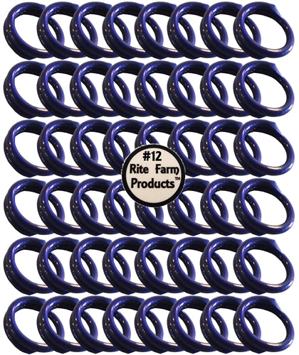 48-Pack Blue Leg Bands for Poultry, Size #12 with 3/4