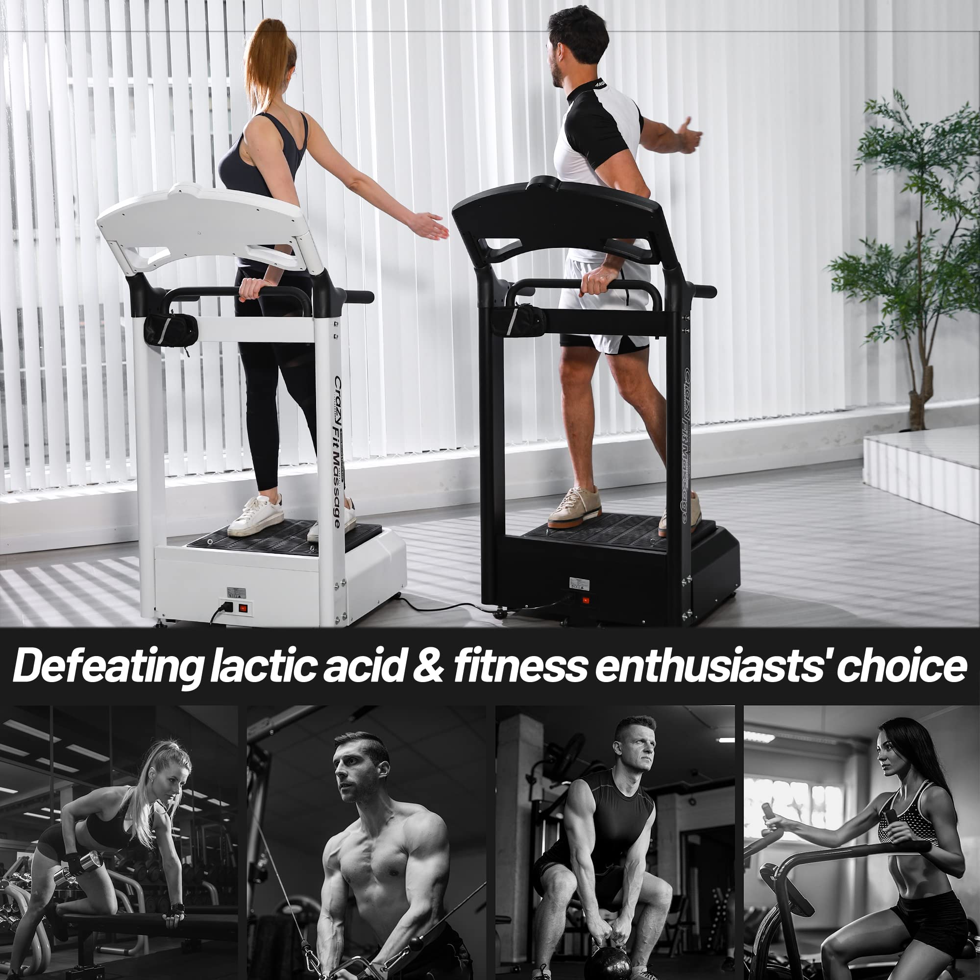 Heavy Duty Vibration Plate Exercise Machine - 400lb Capacity Whole Body Vibration Platform for Weight Loss, Muscle Toning & Recovery - Home Gym Equipment for Fitness Training & Physical Therapy
