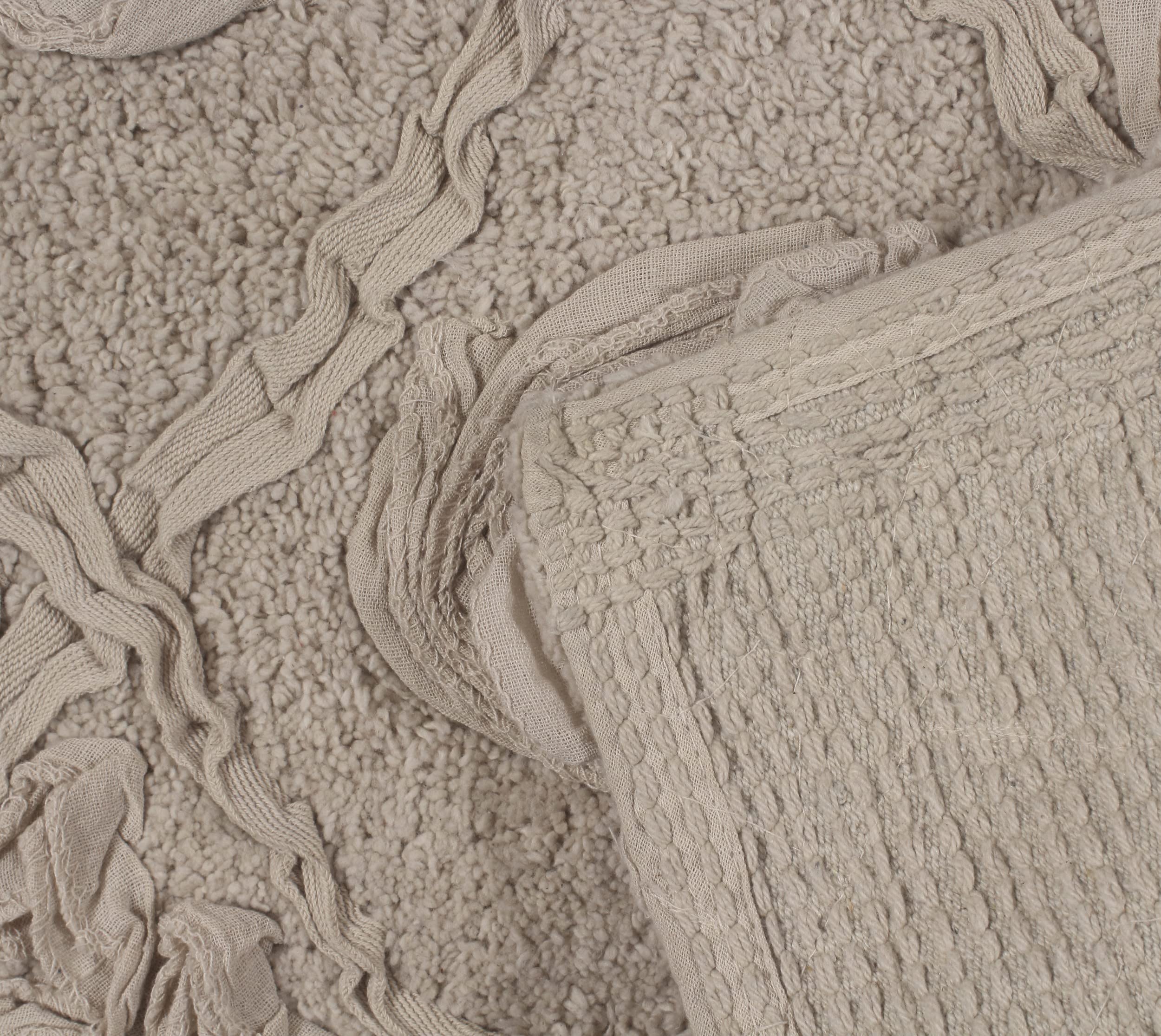 Premium 100% Cotton Bath Rug Set - Ultra Soft & Absorbent Non-Slip Bathroom Mat, Washable 21