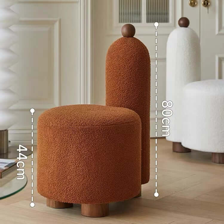 White Boucle Sherpa Tripod Accent Chair - Pink Boucle Sherpa Chair for Living Room, Bedroom & Office - Cozy Modern Seating for Home Decor