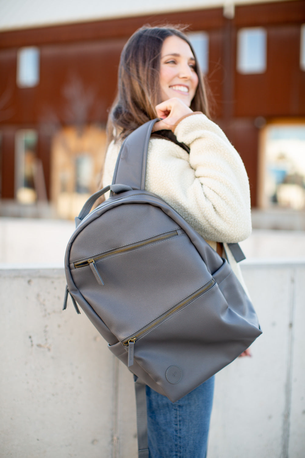 Eco-Friendly Vegan Leather Legacy Backpack - Stylish & Durable Laptop Bag for Work, Travel & College | Water-Resistant & Spacious Design