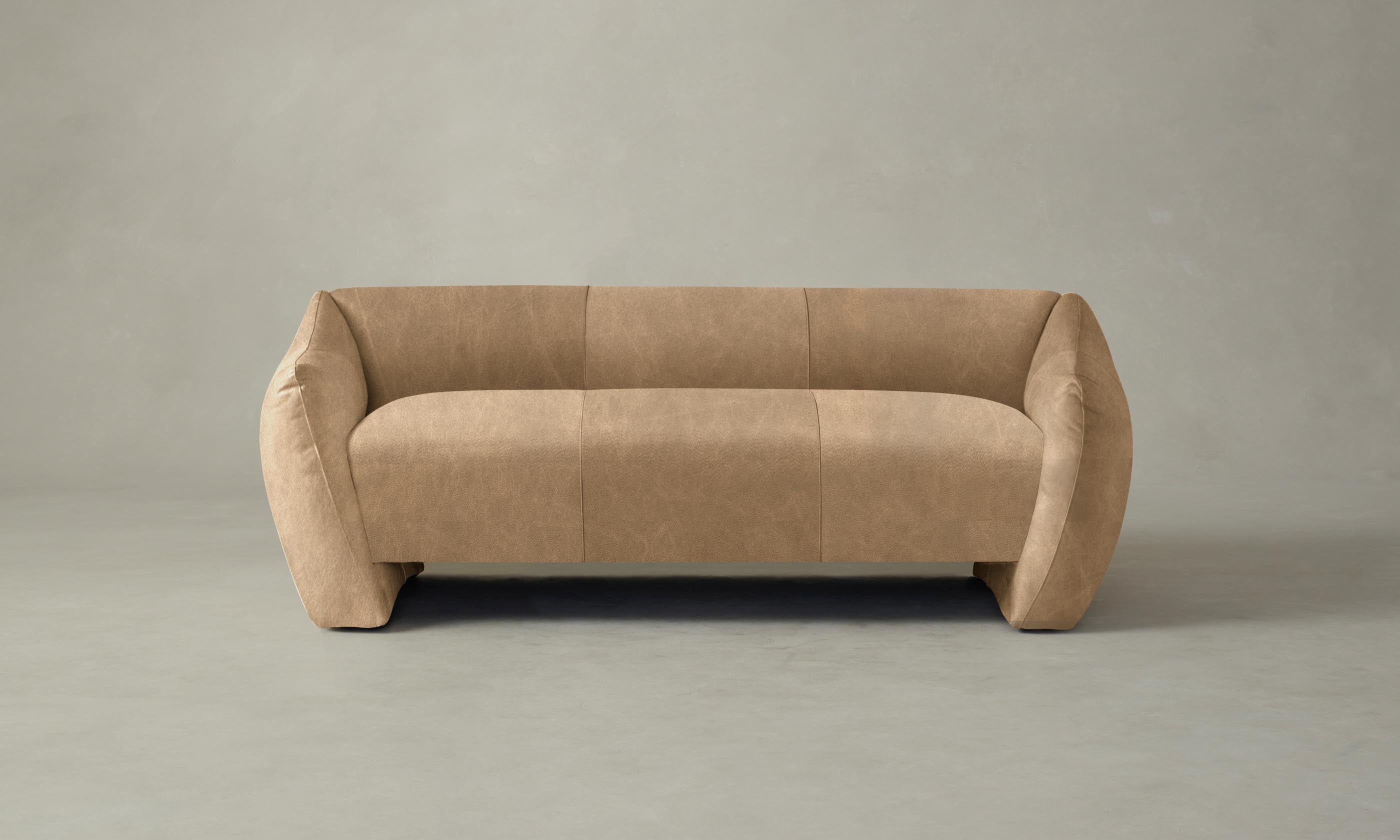 The Bond Settee - Premium Tuscan Leather Sofa in Camel Color | Luxurious Living Room Seating for Modern Homes