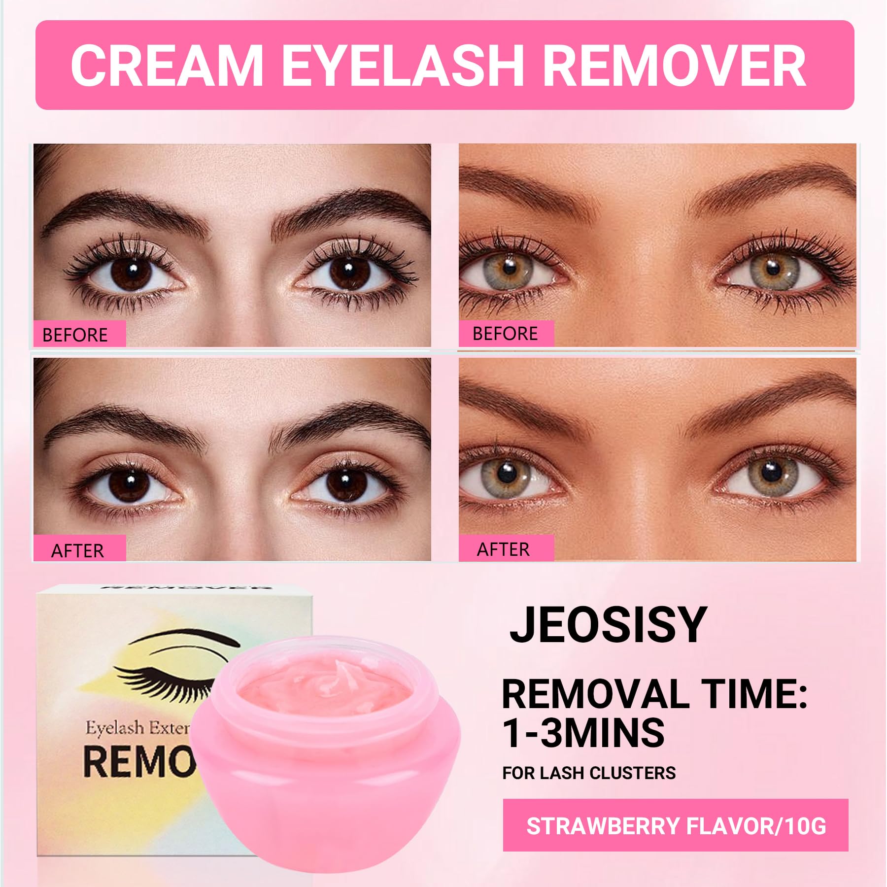 Professional Eyelash Extension Remover - 10g Gentle Lash Glue Remover for Salon & Home Use, Low Irritation Formula for Sensitive Skin | Perfect for DIY Lash Removal & Professional Eyelash Treatments