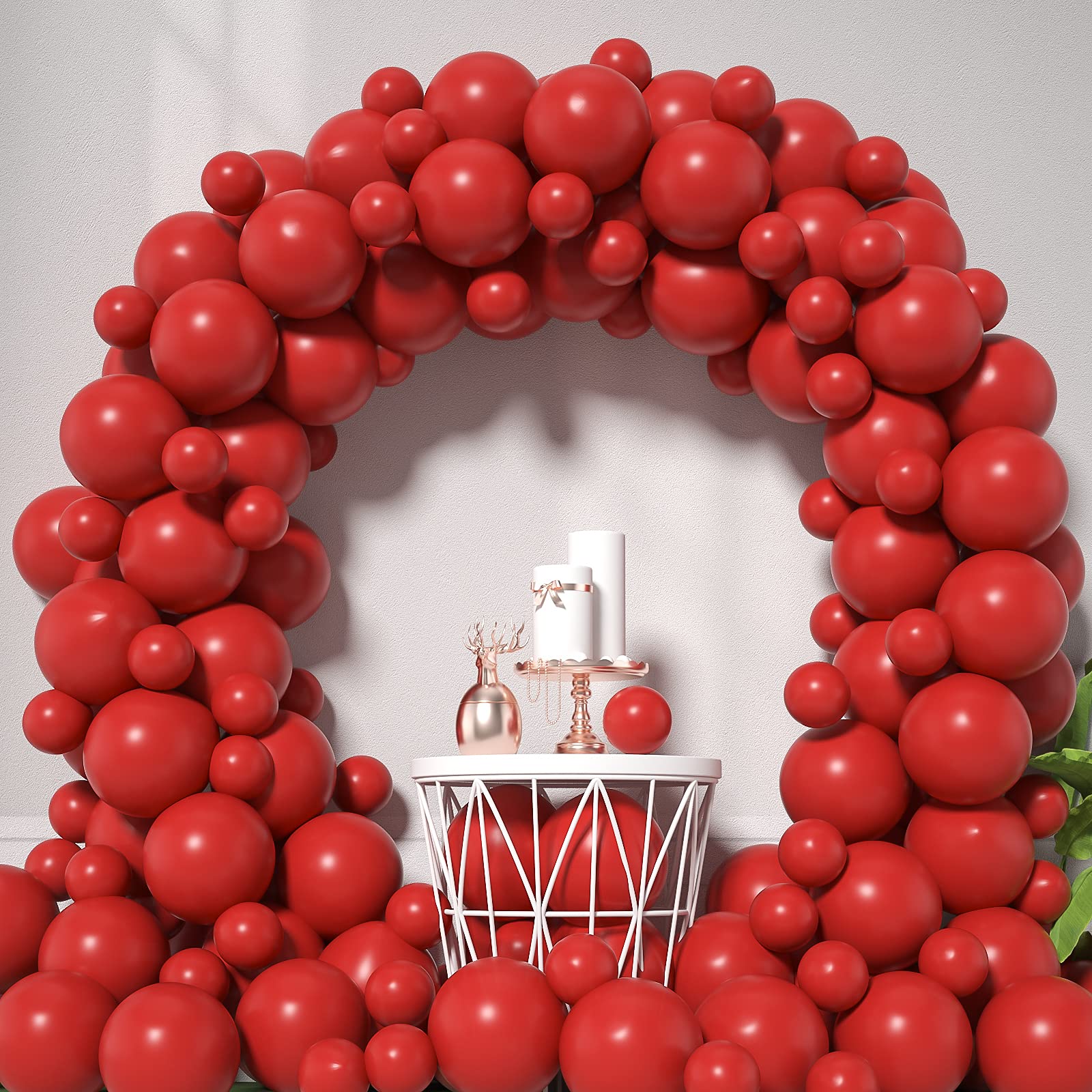 70 Pack Red Latex Party Balloons 12inch & 5inch - Matte Helium Balloons for Wedding, Birthday, Valentine's Day, Engagement Party Decorations - Perfect for Indoor/Outdoor Celebrations & Photo Backdrops