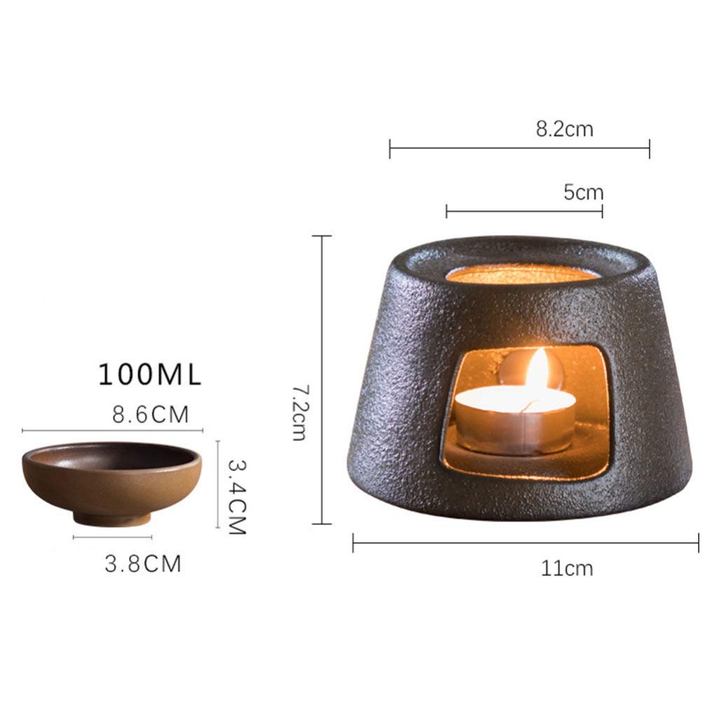 1pc Ceramic Tea Warmer & Teapot Heater Set - Retro Candle Stand for Tea Stove, Teaware Accessories | Perfect for Home, Office & Tea Ceremonies