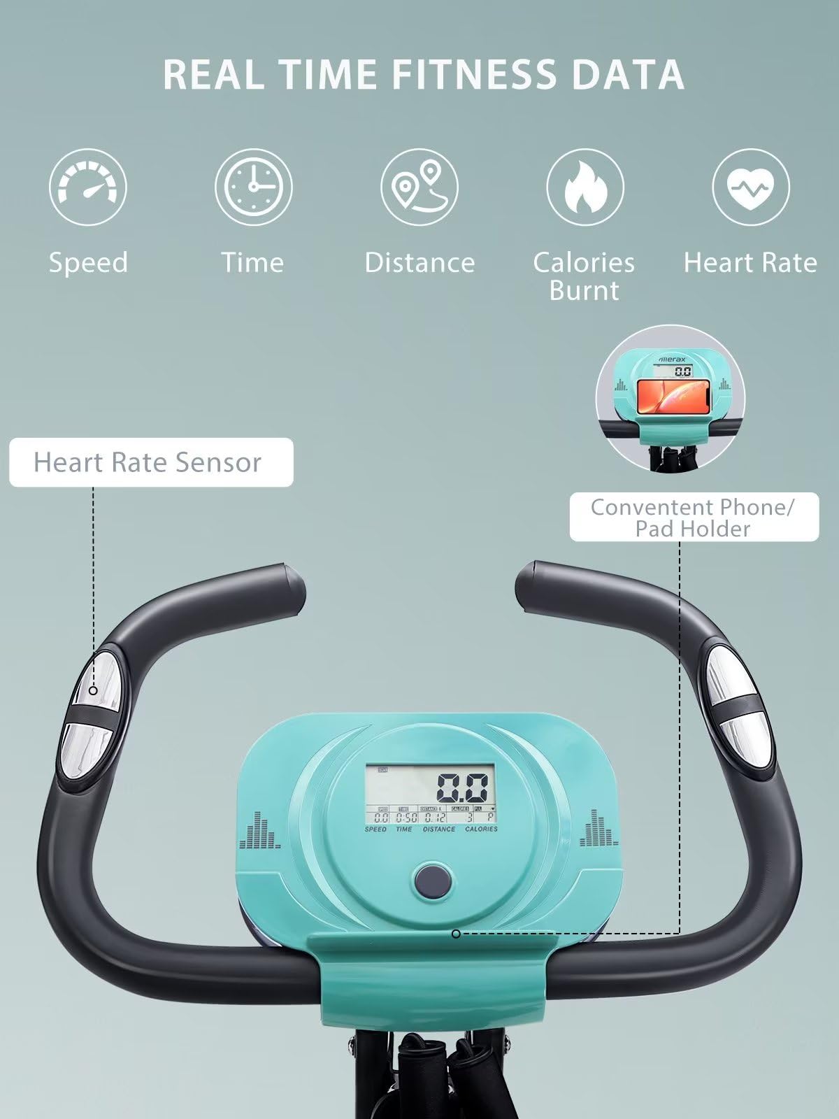 Merax 4-in-1 Foldable Exercise Bike for Home - 16-Level Magnetic Resistance Recumbent & Upright Stationary Bike | Compact Indoor Cycling Machine for Cardio, Weight Loss & Full-Body Workout | Perfect for Small Spaces, Home Gym & Apartment Fitness