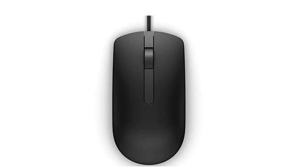 Dell MS116 USB Optical Mouse - Wired Computer Mouse with 1000 DPI, 3 Buttons, Ergonomic Design for Comfort - Perfect for Office, Gaming, and Home Use (Black)