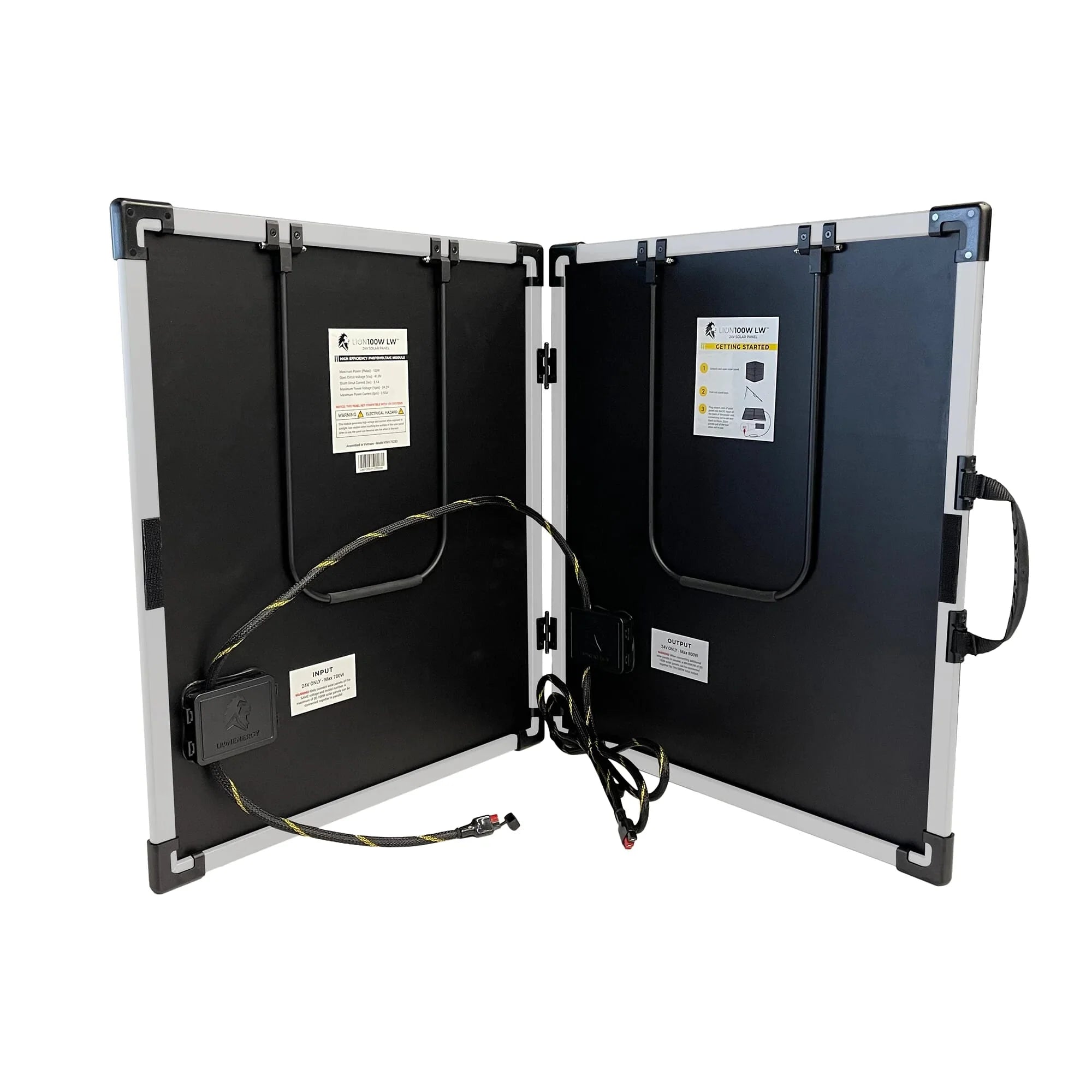 100W 12V Solar Panel by Lion Energy - High Efficiency Portable Solar Charger for RV, Boat, Camping & Off-Grid Power