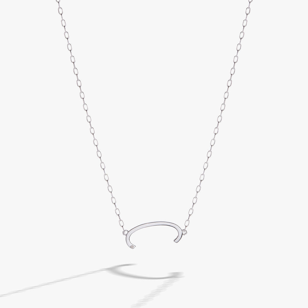 Initial C Precious Elongated Necklace - Elegant Gold Letter Pendant for Women | Perfect for Valentine's Day, Anniversary Gifts & Everyday Wear