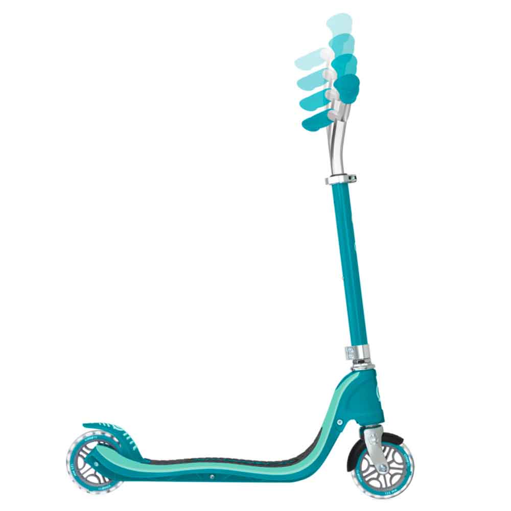 Globber Flow 125 LED Lights Kick Scooter for Kids & Teens - Perfect for Commuting, School, and Outdoor Fun
