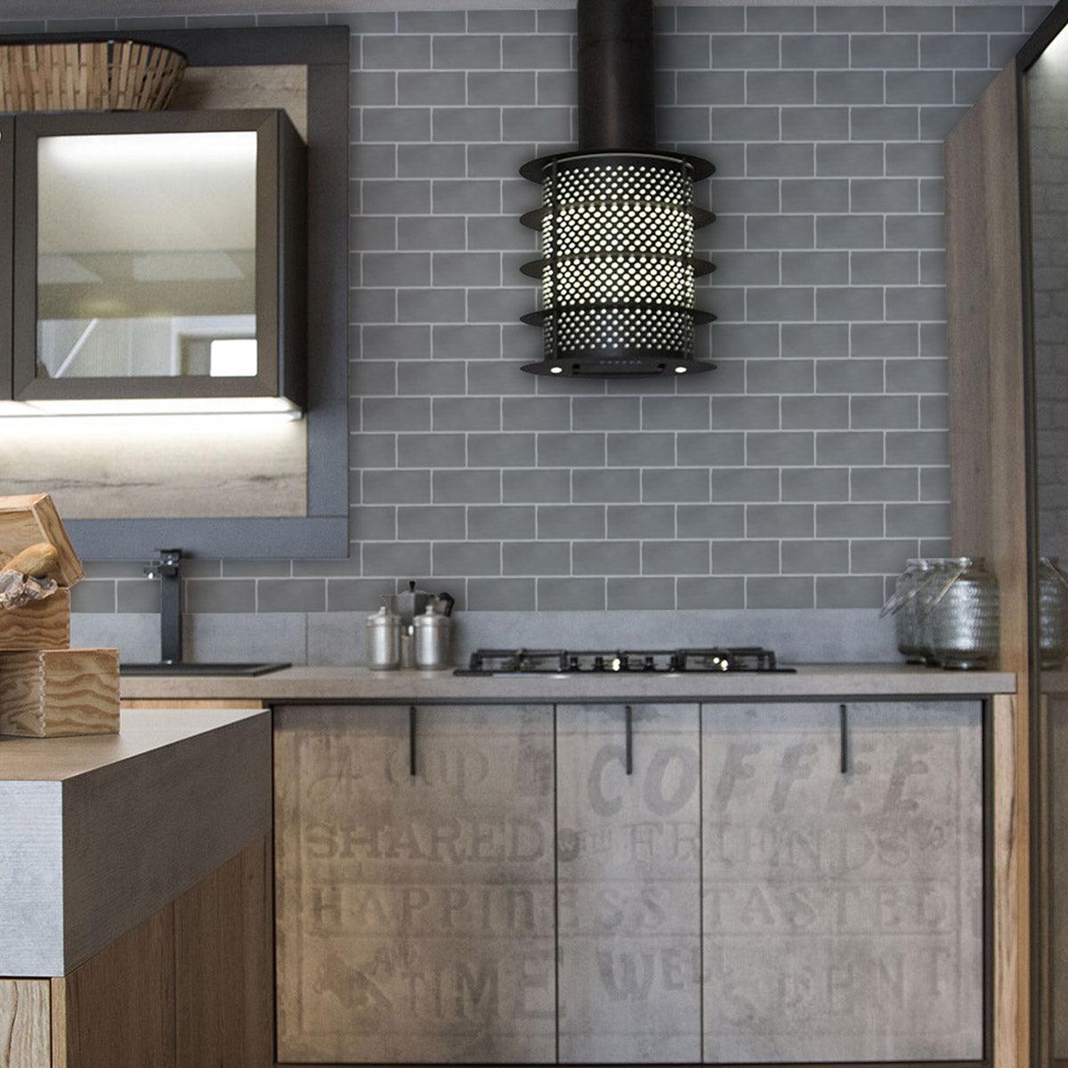 Evolution Zinc 75x150 Glossy Subway Tile - Premium Ceramic Wall & Backsplash Tile for Kitchen, Bathroom, and Shower Renovation