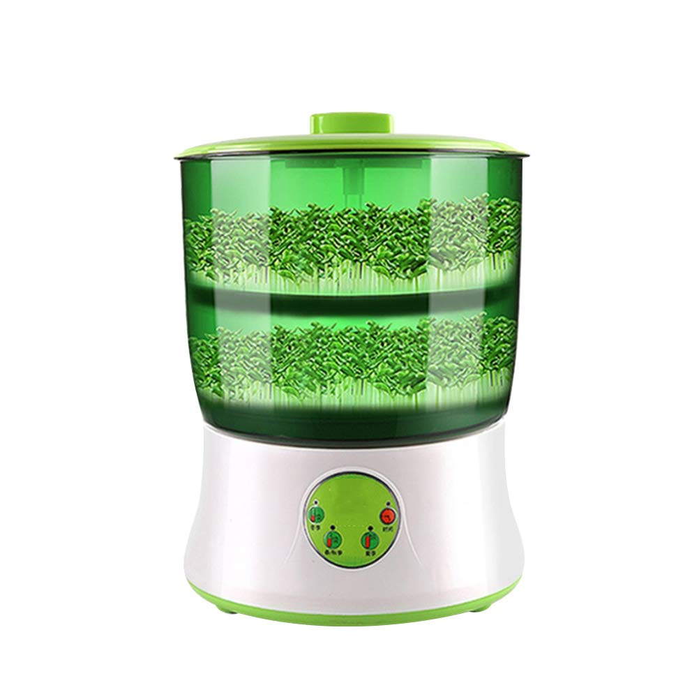 DOITOOL 20W Smart Microcomputer Control Dual Chamber Bean Sprout Maker - 220V Electric Sprouting Machine for Home Use (EU Plug) | Fresh & Organic Sprouts for Salads, Sandwiches & Healthy Eating