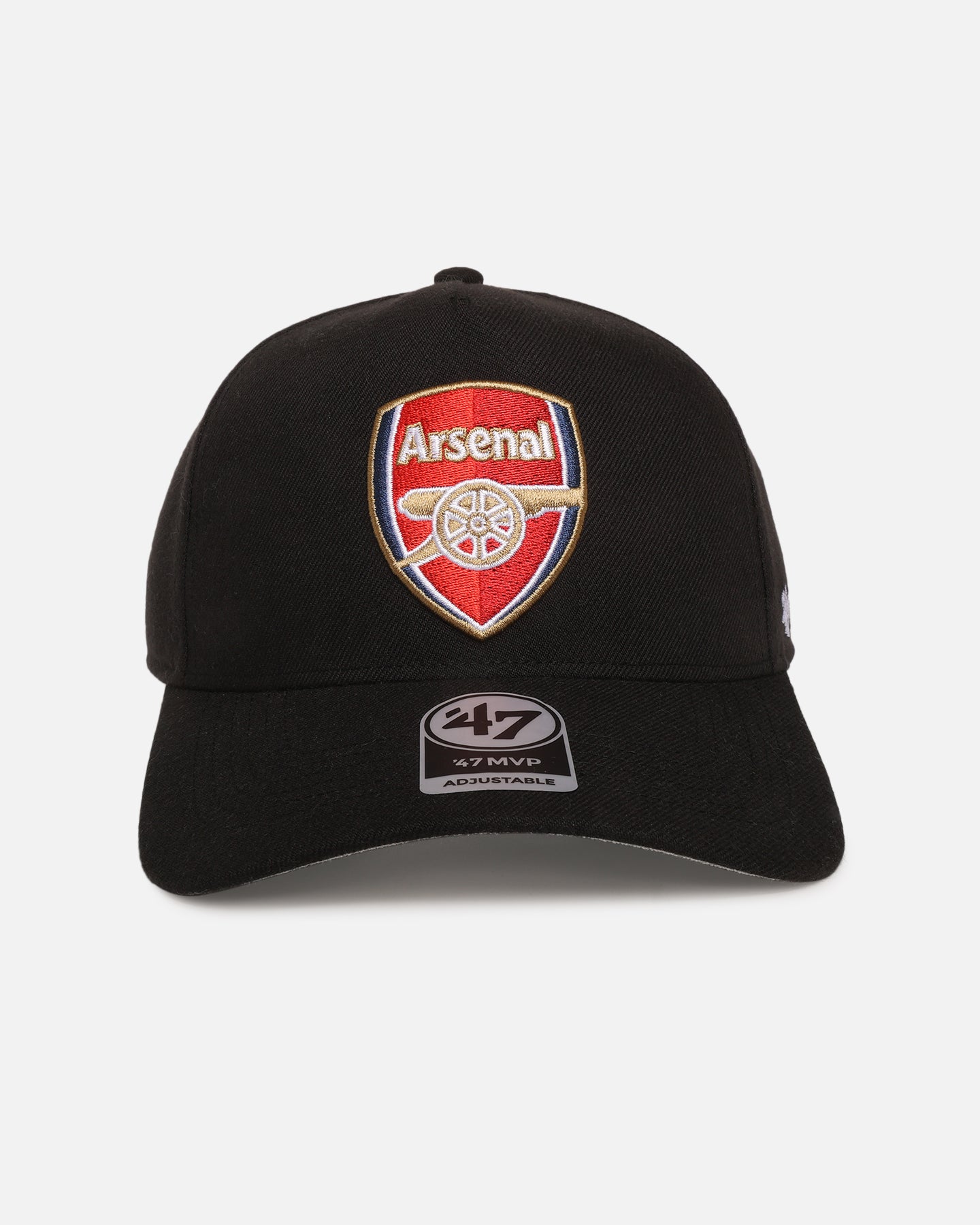 47 Brand Arsenal FC 47 MVP DT Snapback Black Hat - Adjustable Baseball Cap for Men & Women - Perfect for Football Games, Casual Wear & Sports Fans