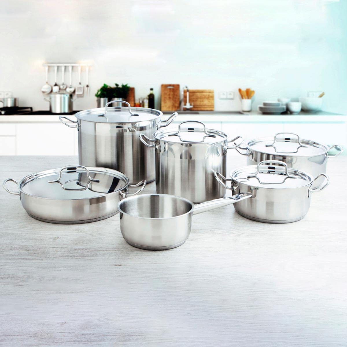 Premium 18x16cm INOX Stainless Steel Cooking Pot - Durable & Non-Toxic for Boiling, Steaming & Soup Making - Ideal for Home Kitchens & Camping Trips