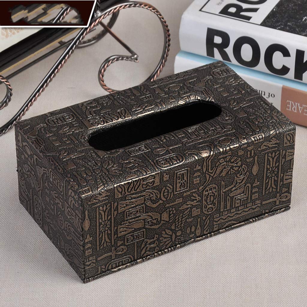 European Leather Tissue Box Holder - Stylish Napkin Paper Box Tray for Living Room, Office & Car Decor | Home Coffee Table & Automotive Interior Accessory | Perfect for Home, Office & Vehicle Organization