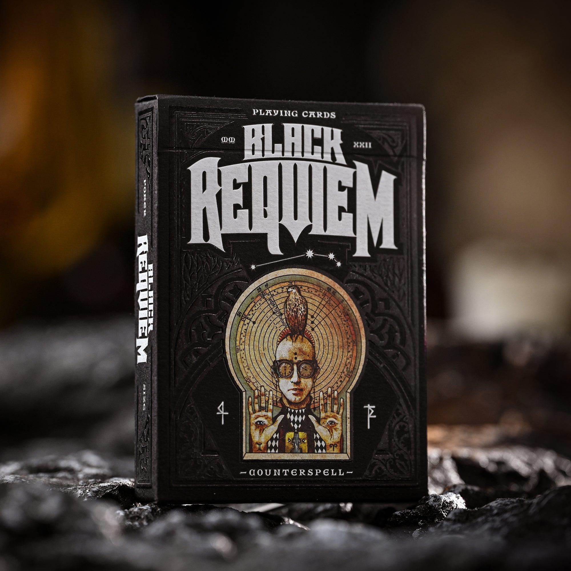 Black Requiem Counterspell Playing Cards - Premium Gothic Magic Themed Deck for Collectors & Card Games | Perfect for Poker, Magic Tricks & Game Nights